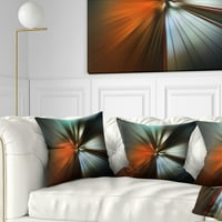 Designart Smeđa Boja fokusa - apstraktni jastuk za bacanje - 16x16