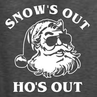 Divlji Bobby, Santa Snow je izašao Ho je izašao Božić Unise grafički dukserica s kapuljačom, Heather Crna,