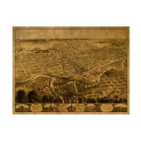 Red Atlas Designs' Ft Wayne 1868 ' Canvas Art