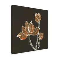 Zaštitni znak likovne umjetnosti 'Lotus na Crnom IV' platno Art Chris Paschke