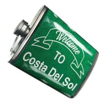 Flask Zeleni Znak Dobrodošli Na Costa Del Sol