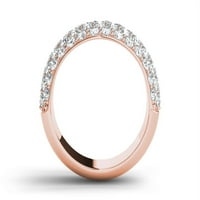 Carat T.W. Diamond 14kt Rose Gold Wedding Bend