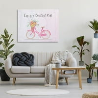Život je prekrasna vožnja biciklom Inspirativna grafička umjetnička galerija zamotana platna Print Wall