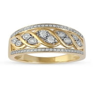 Okrugli rezani bijeli prirodni dijamantski zaručnički prsten u 14K čvrsto bijelom zlatu